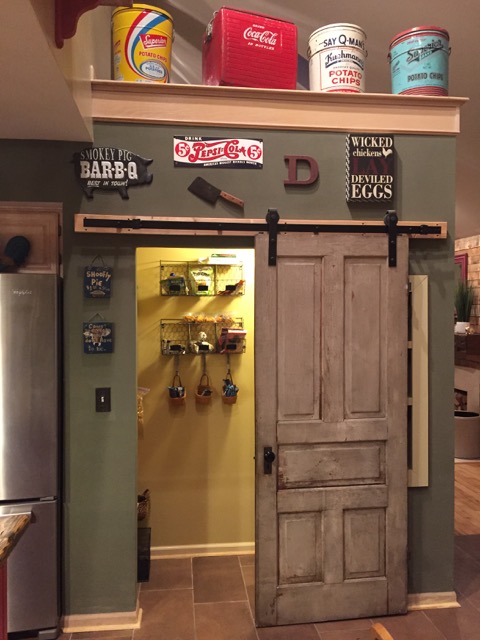 Kitchen Barn Door Pantry