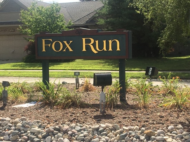 Entrance to Fox Run Subdivision